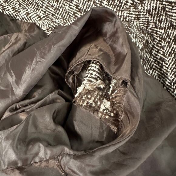 Vintage Last Kiss Tweed Dark Academia Pea Coat Jacket Plus Size 1X 90s - Picture 6 of 7